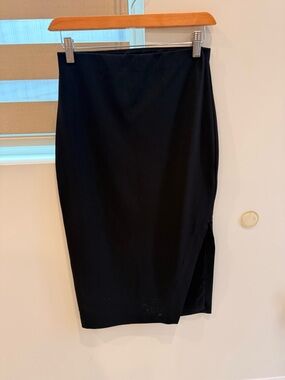 Express Black Pencil Skirt with Side Slit